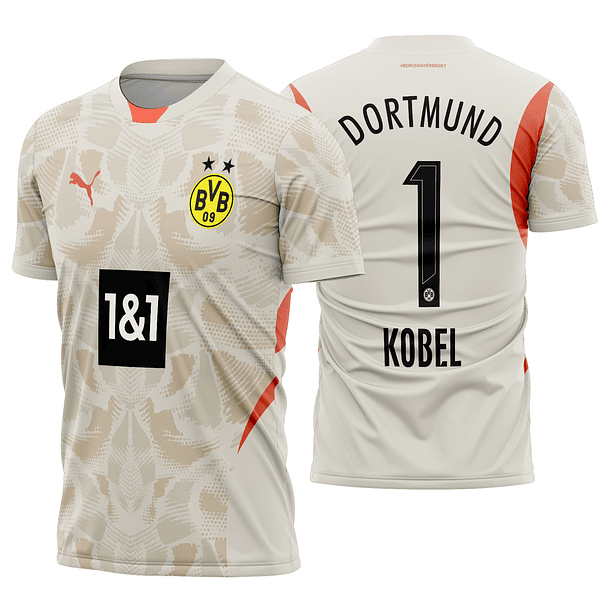 Arte vetor camisa Borussia Dortmound Goleiro 1 2024-25