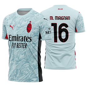 Arte Vetor Camisa AC Milan Goleiro 2025-2026