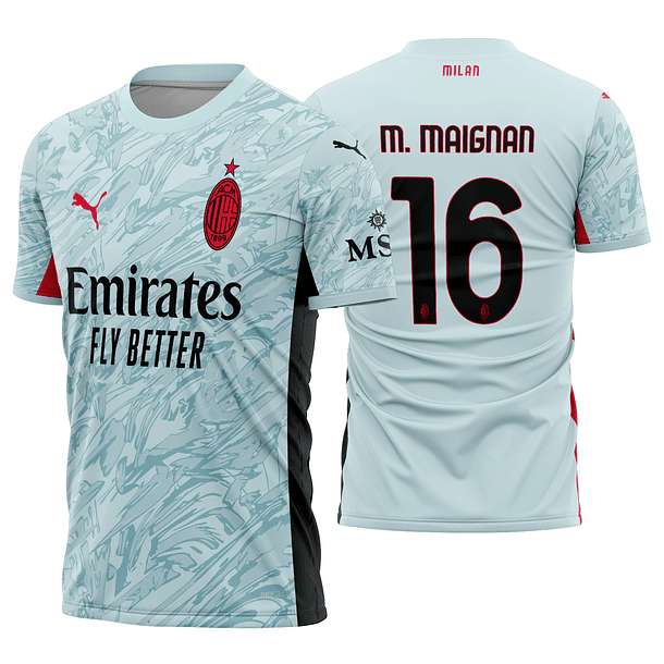 Arte Vetor Camisa AC Milan Goleiro 2025-2026