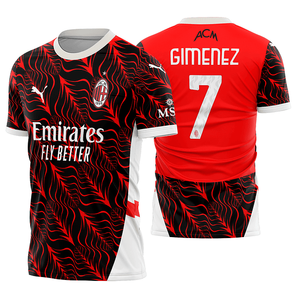 Arte Vetor Camisa AC Milan Concept 2025-2026