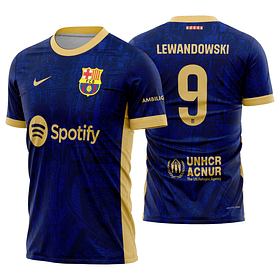 Arte Vetor Camisa Barcelona Concept azul 2025