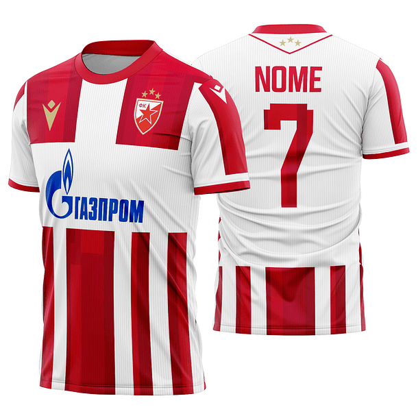 Arte Vetor Camisa FK Crvena Local 2025-2026