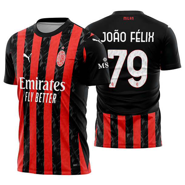 Arte vetor camisa AC Milan Local 2025-2026
