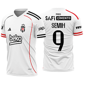 Arte Vetor Camisa Besiktas Local 2025-2026