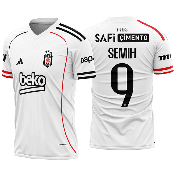Arte Vetor Camisa Besiktas Local 2025-2026