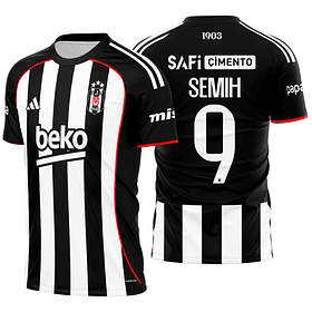 Arte Vetor Camisa Besiktas Visita 2025-2026