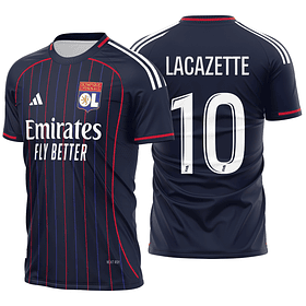 Arte Vetor Camisa Olympique Lyon Visita 2025-2026