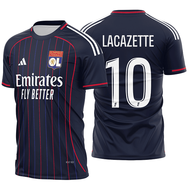 Arte Vetor Camisa Olympique Lyon Visita 2025-2026