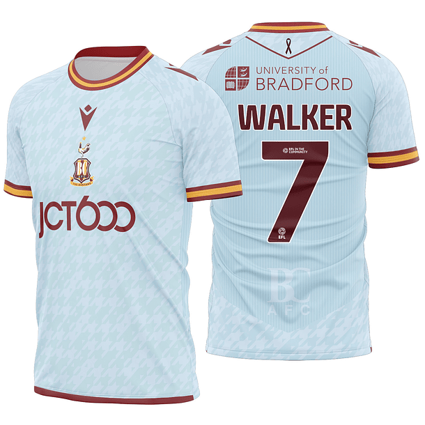 Arte Vetor Camisa Bradford City Local 2025-2026