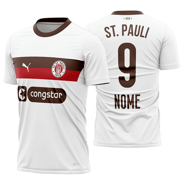 Arte Vetor Camisa St Pauli Visita 2025-2026
