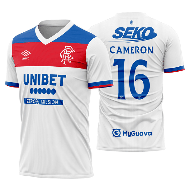 Arte Vetor Camisa Rangers FC Visita 2025-2026