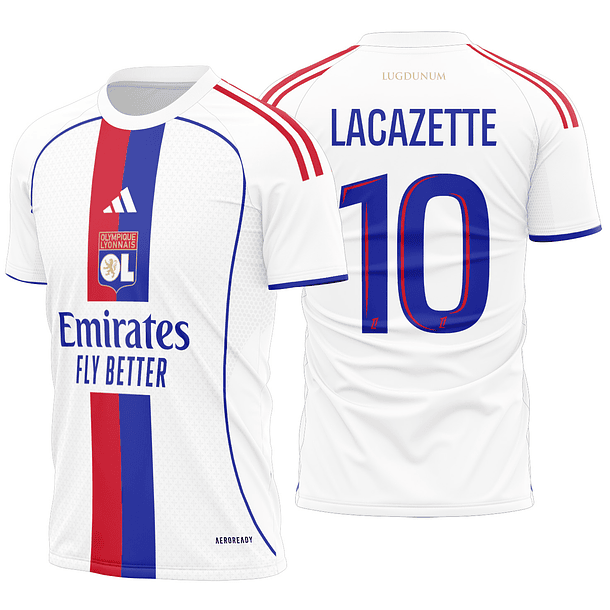 Arte Vetor Camisa Olympique Lyon Local 2025-2026
