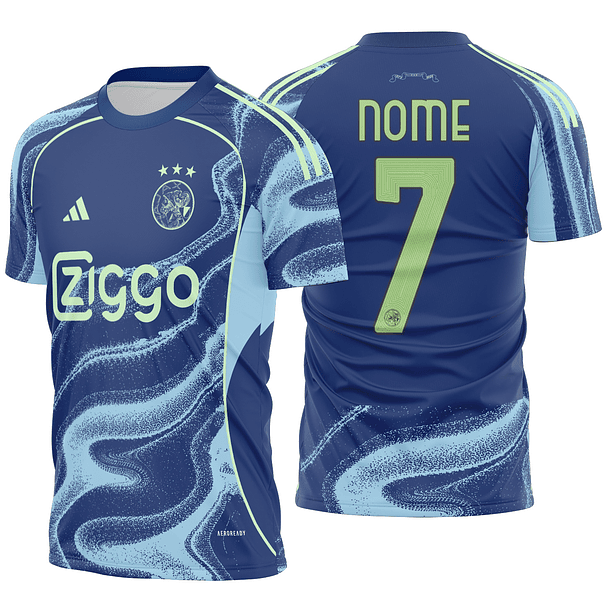 Arte Vetor Camisa Ajax Visita 2025-2026