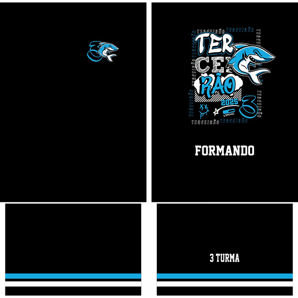 Arte Vetor Camisa terceirão tubarão Mod-318 2