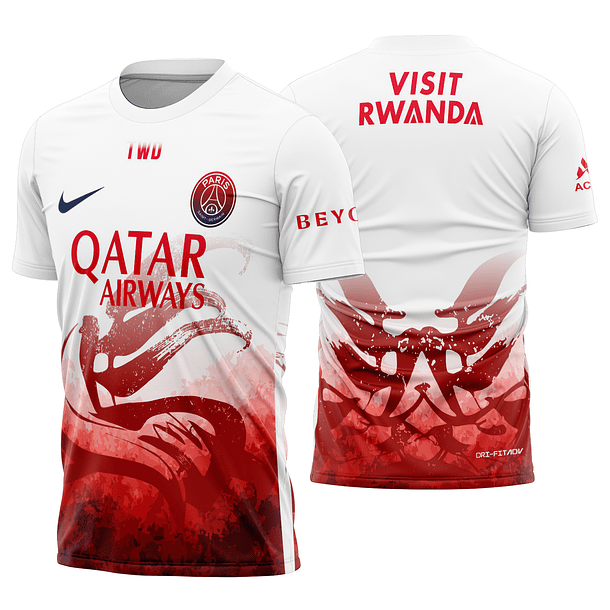 Arte vetor camisa PSG Pre-jogo Chinese New Year 2025-2026