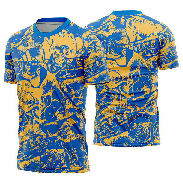 Arte Vetor Camisa Tigres UANL Pre-jogo 2025-2026