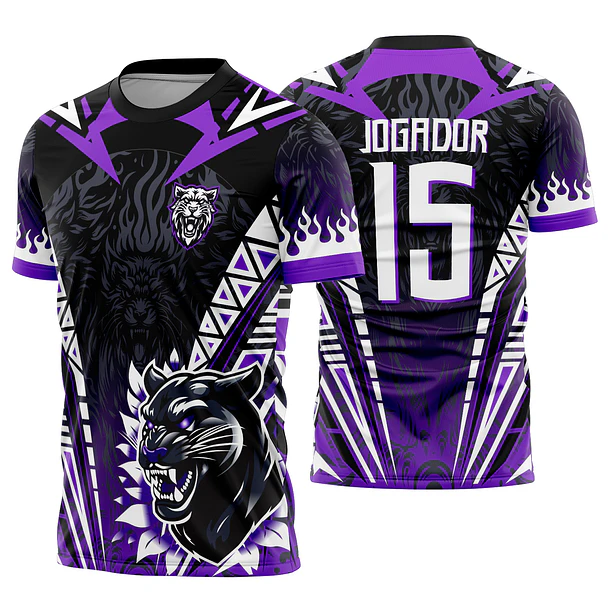 Arte vetor camisa Pantera Flores White Mod-604