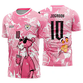 Arte vetor camisa Interclasse Pantera Cor de Rosa Mod-613