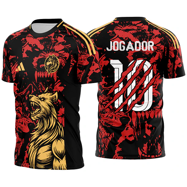 Arte vetor camisa Interclasse Lobo Mod-633