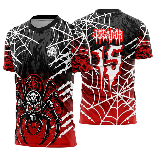 Arte Vetor Camisa Interclasse Aranha venenosa Mod-624