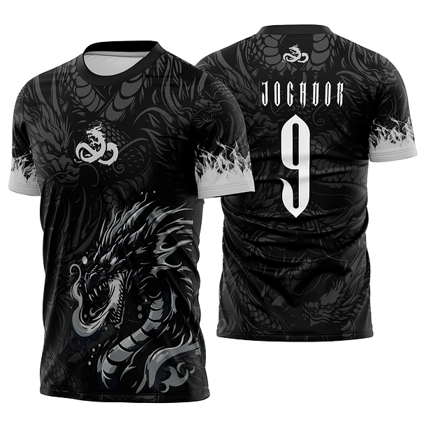 Arte Vetor Camisa Interclasse dragão negro Mod-669