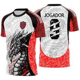 Arte Vetor Camisa Interclasse dragão negro Mod-670