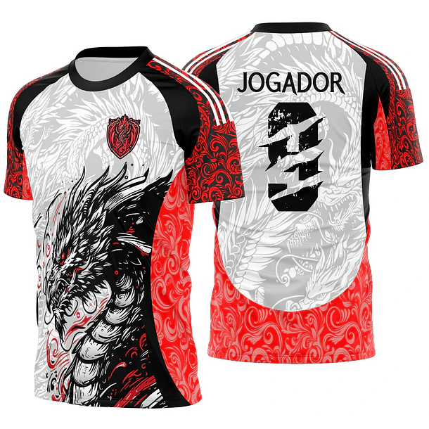 Arte Vetor Camisa Interclasse dragão negro Mod-670