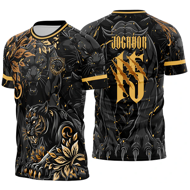 Arte Vetor Camisa Interclasse Pantera Black Dourada Mod-673