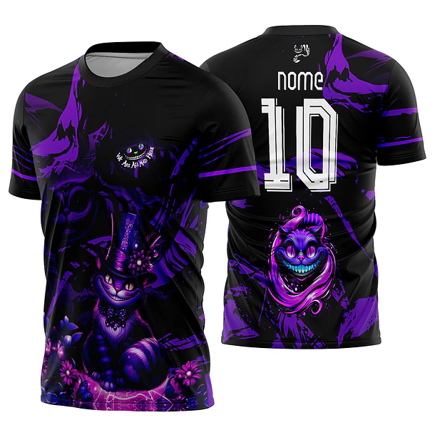 Arte Vetor Camisa Interclasse Gato de Cheshire Mod-681
