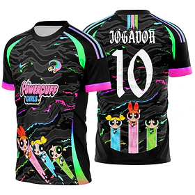 Arte Vetor Camisa Interclasse Meninas superpoderosas black Mod-684