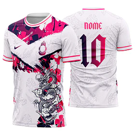 Arte Vetor Camisa Interclasse Dragão floral Mod-702