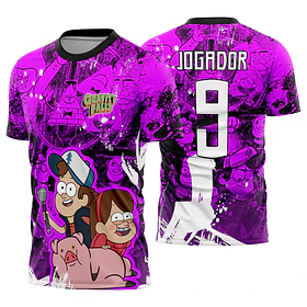 Arte Vetor Camisa Interclasse Gavity Falls Mod-703