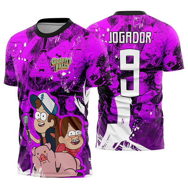Arte Vetor Camisa Interclasse Gavity Falls Mod-703
