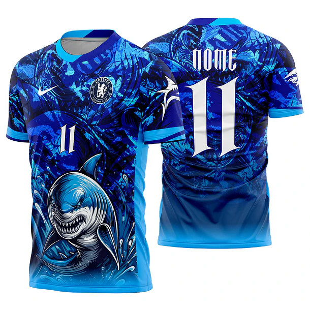 Arte vetor camisa Interclasse Tubarão Mod-710