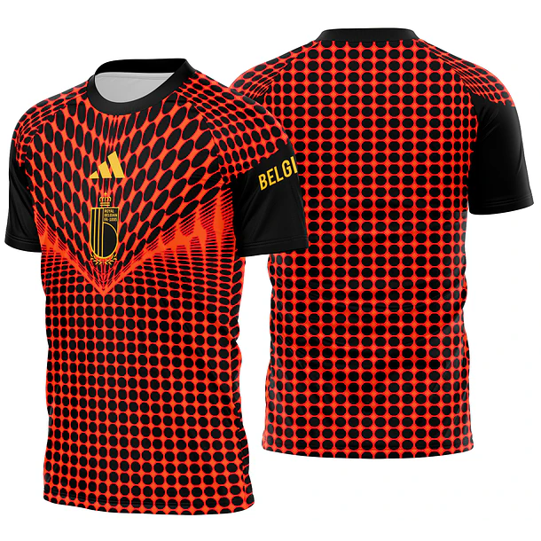 Arte vetor camisa Bélgica Pré-jogo 2026