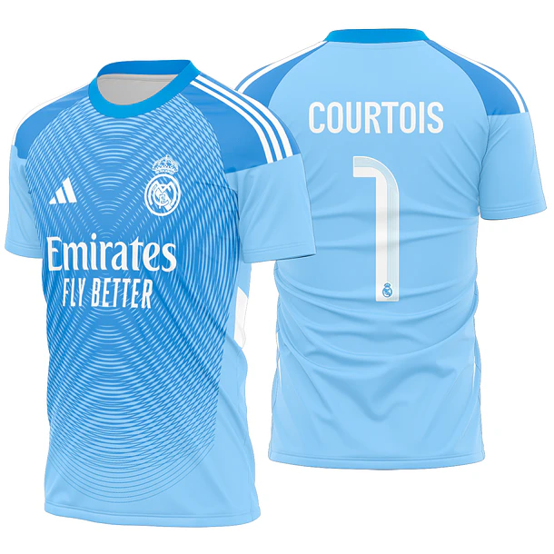Arte Vetor Camisa Real madrid goleiro 2025-26