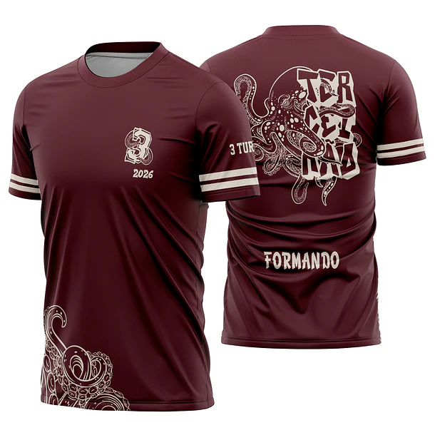 Arte vetor camisa Terceirão Polvo Mod-337