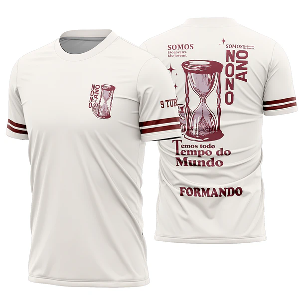 Arte Vetor Camisa Nono Ano Ampulheta Tempo Mod-342