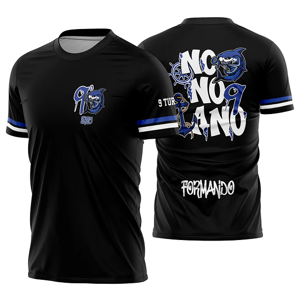 Arte Vetor Camisa Nono Ano Tubarão Ancora Mod-343