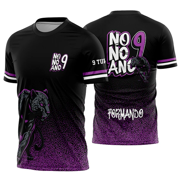 Arte Vetor Camisa Nono Ano Pantera Mod-344