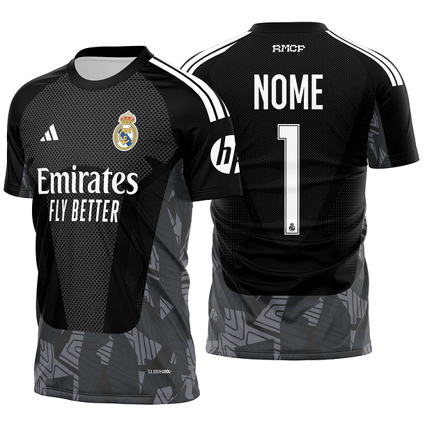 Arte Vetor Camisa Real Madrid goleiro 2026-2027