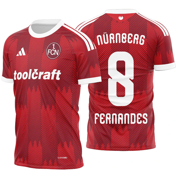 Arte vetor camisa Borussia 1. FC Nürnberg Home 2026-2027