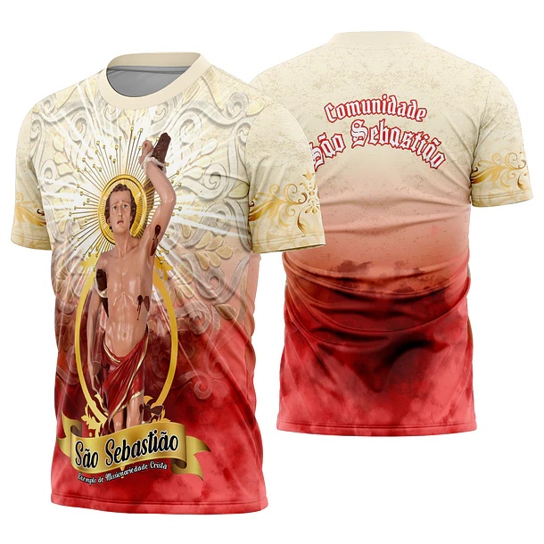 Arte vetor camisa São Sebastião 2025