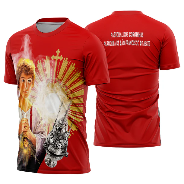 Arte estampa Camisa Coroinhas São Francisco