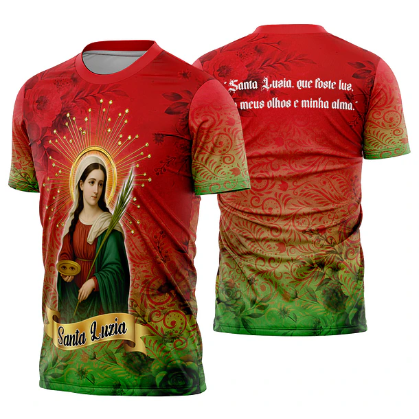 Arte vetor camisa Santa Luzia 