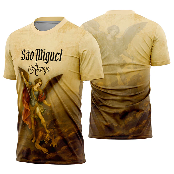 Arte estampa camisa São Miguel Arcanjo 2