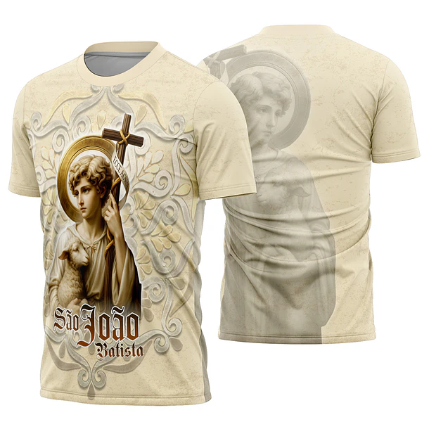 Arte estampa camisa São João Batista