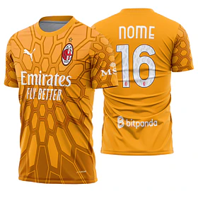 Arte Vetor Camisa AC Milan goleiro 2026-2027