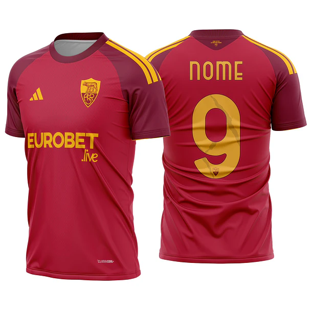 Arte vetor camisa As Roma Home 2026-2027