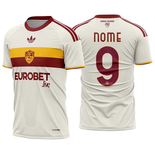 Arte Vetor Camisa As Roma Visita 2026-2027